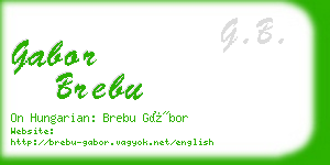 gabor brebu business card